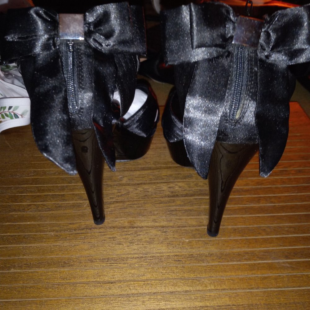 stiletto heels black size 7 - Picture 3 of 5